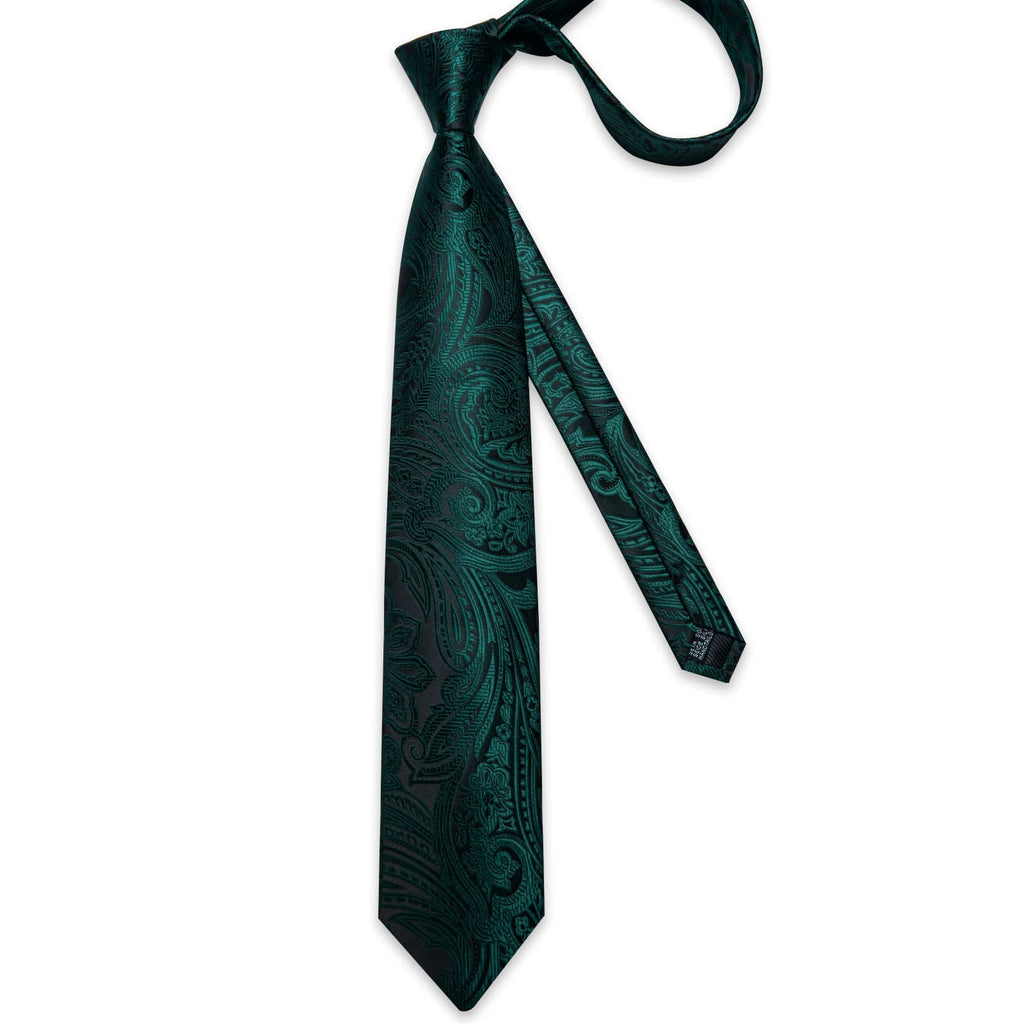 GentCrest Green Paisley Tie Hanky Cufflinks Set - Image 4