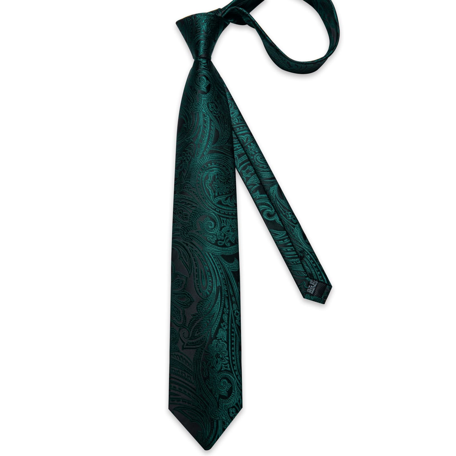 GentCrest Green Paisley Tie Hanky Cufflinks Set - Image 4