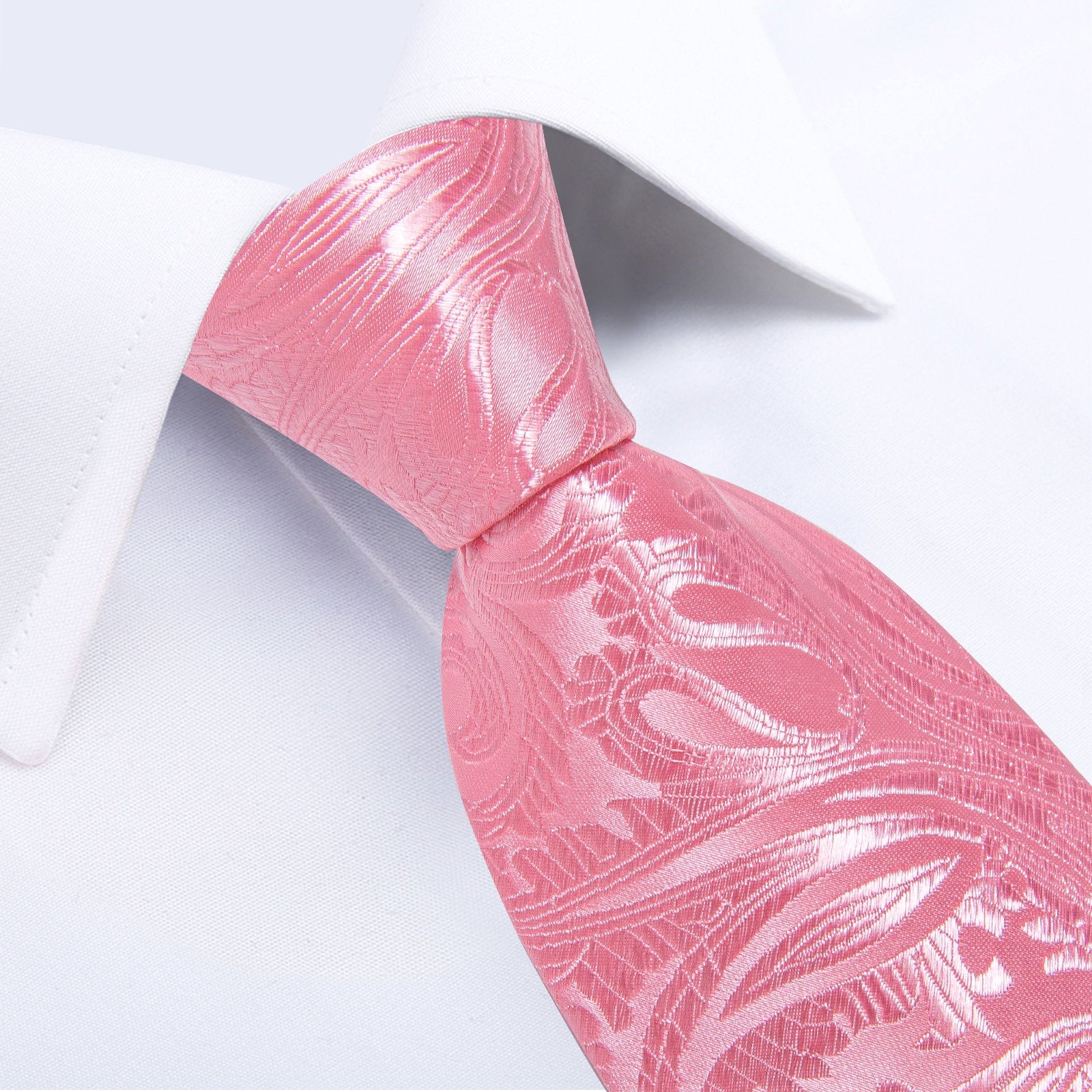 GentCrest Pink Paisley Tie Hanky Cufflinks Set - Image 4