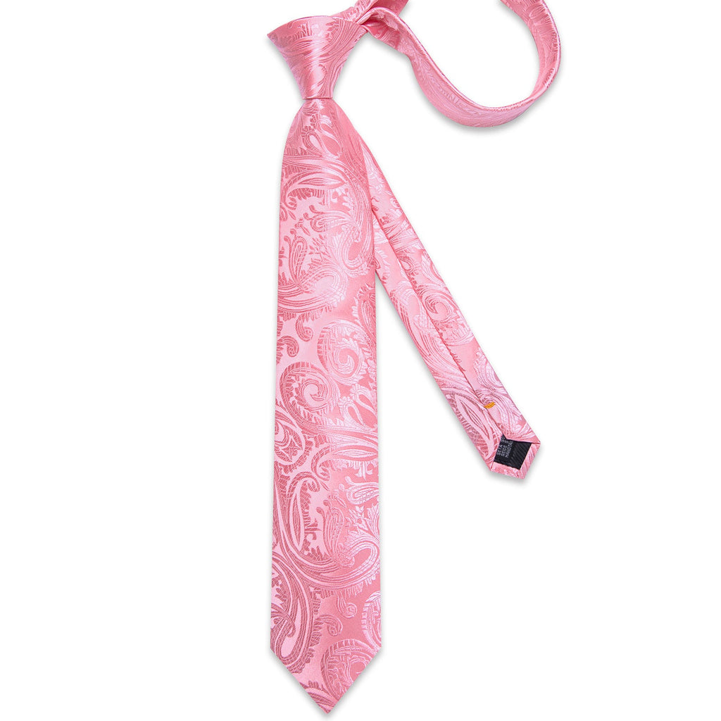 GentCrest Pink Paisley Tie Hanky Cufflinks Set - Image 3