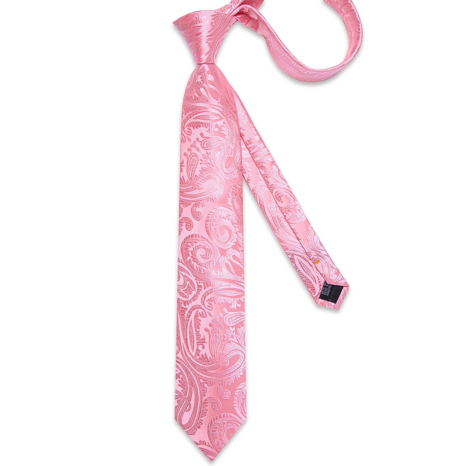 GentCrest Pink Paisley Tie Hanky Cufflinks Set - Image 3
