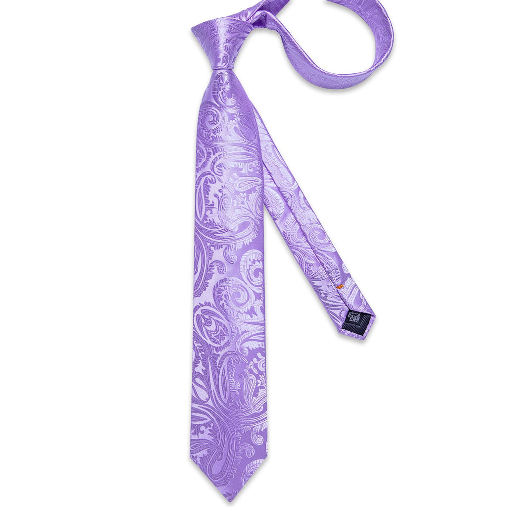 GentCrest Purple Paisley Tie Hanky Cufflinks Set - Image 3