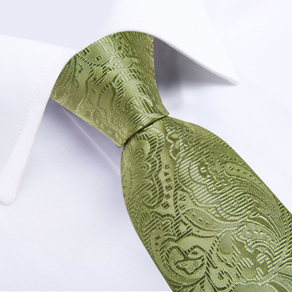 GentCrest Green Paisley Tie Hanky Cufflinks Set - Image 3