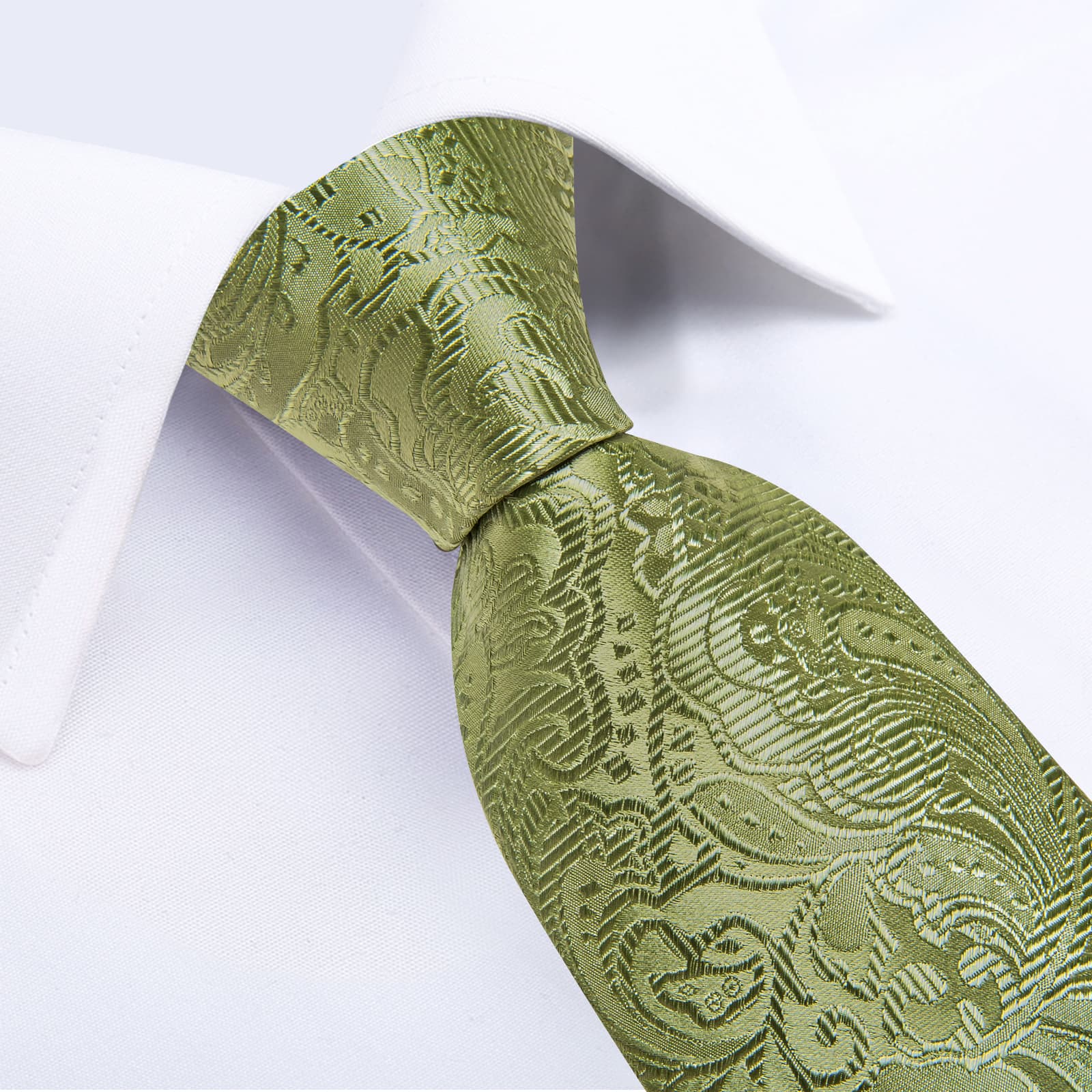 GentCrest Green Paisley Tie Hanky Cufflinks Set - Image 3