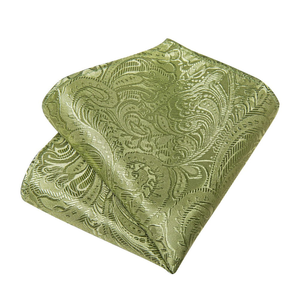 GentCrest Green Paisley Tie Hanky Cufflinks Set - Image 4