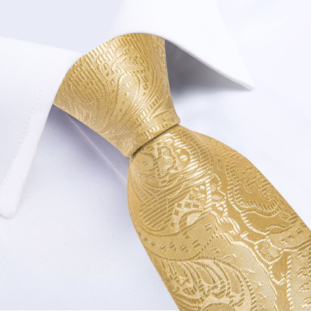 GentCrest Gold Paisley Tie Hanky Cufflinks Set - Image 3