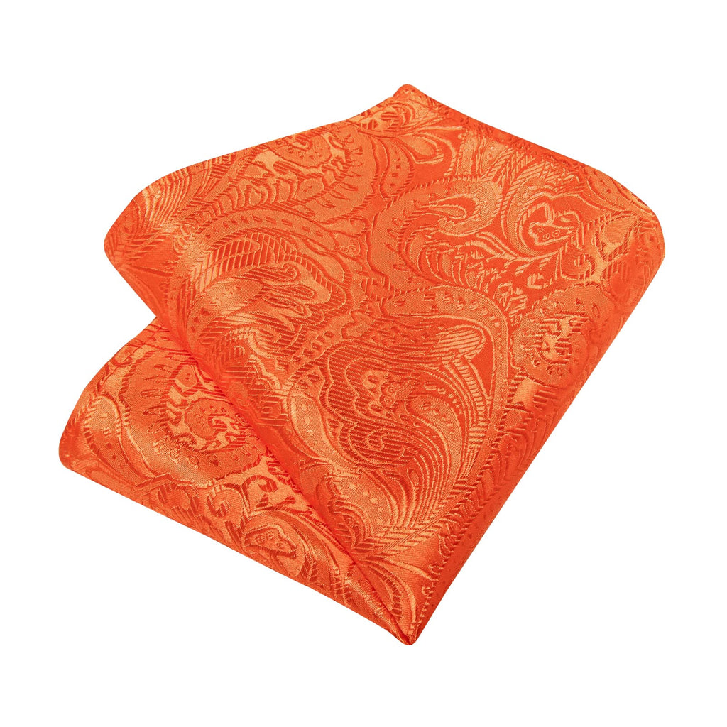 GentCrest Orange Paisley Tie Hanky Cufflinks Set - Image 4