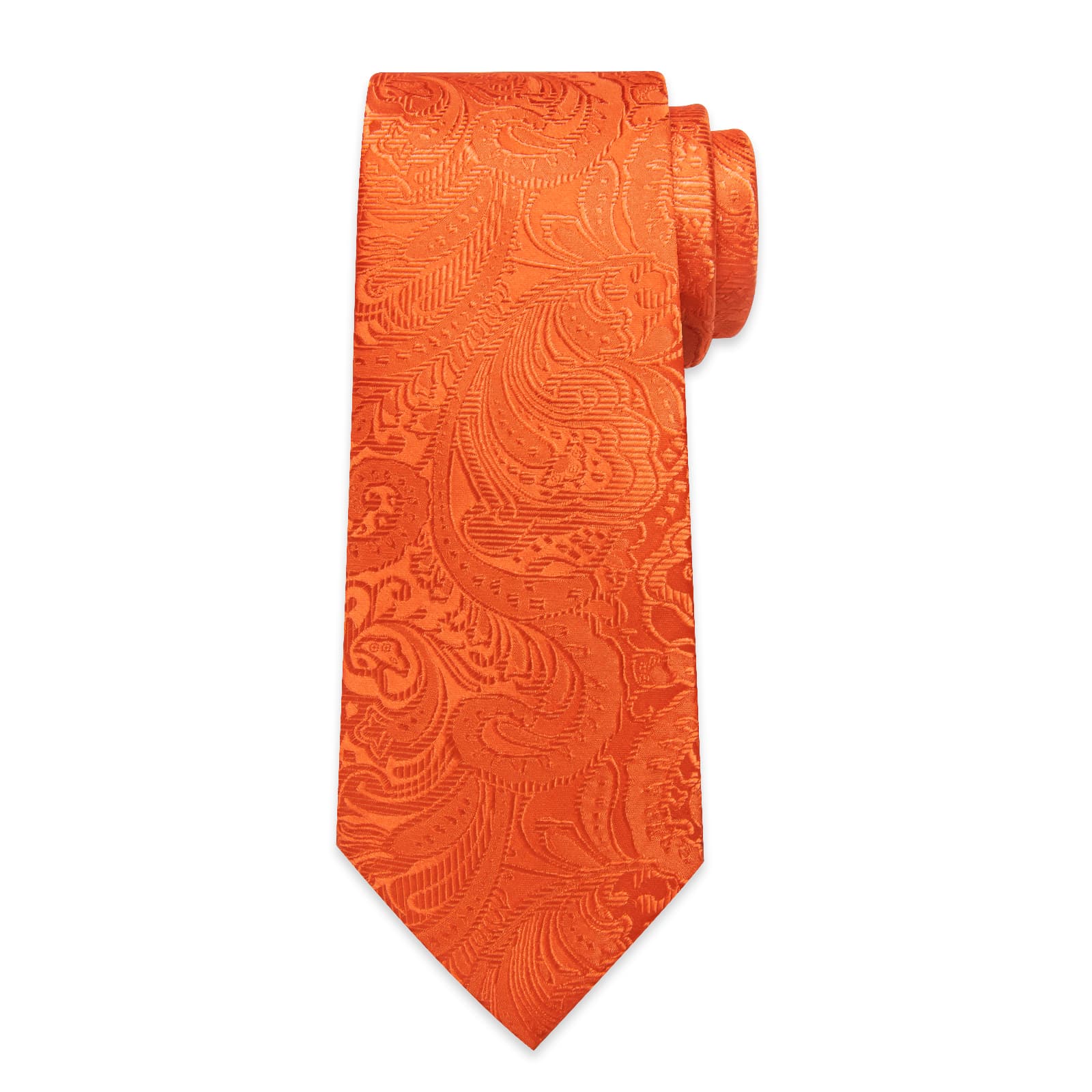GentCrest Orange Paisley Tie Hanky Cufflinks Set - Image 5