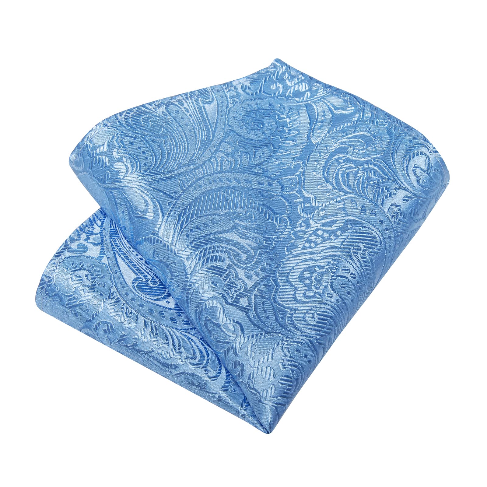 GentCrest Blue Paisley Tie Hanky Cufflinks Set - Image 4
