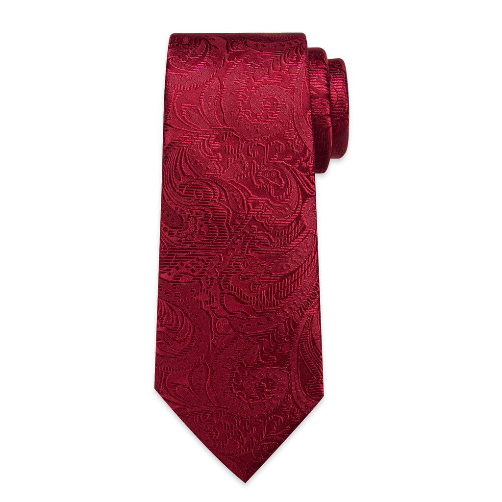 GentCrest Red Paisley Tie Hanky Cufflinks Set - Image 5