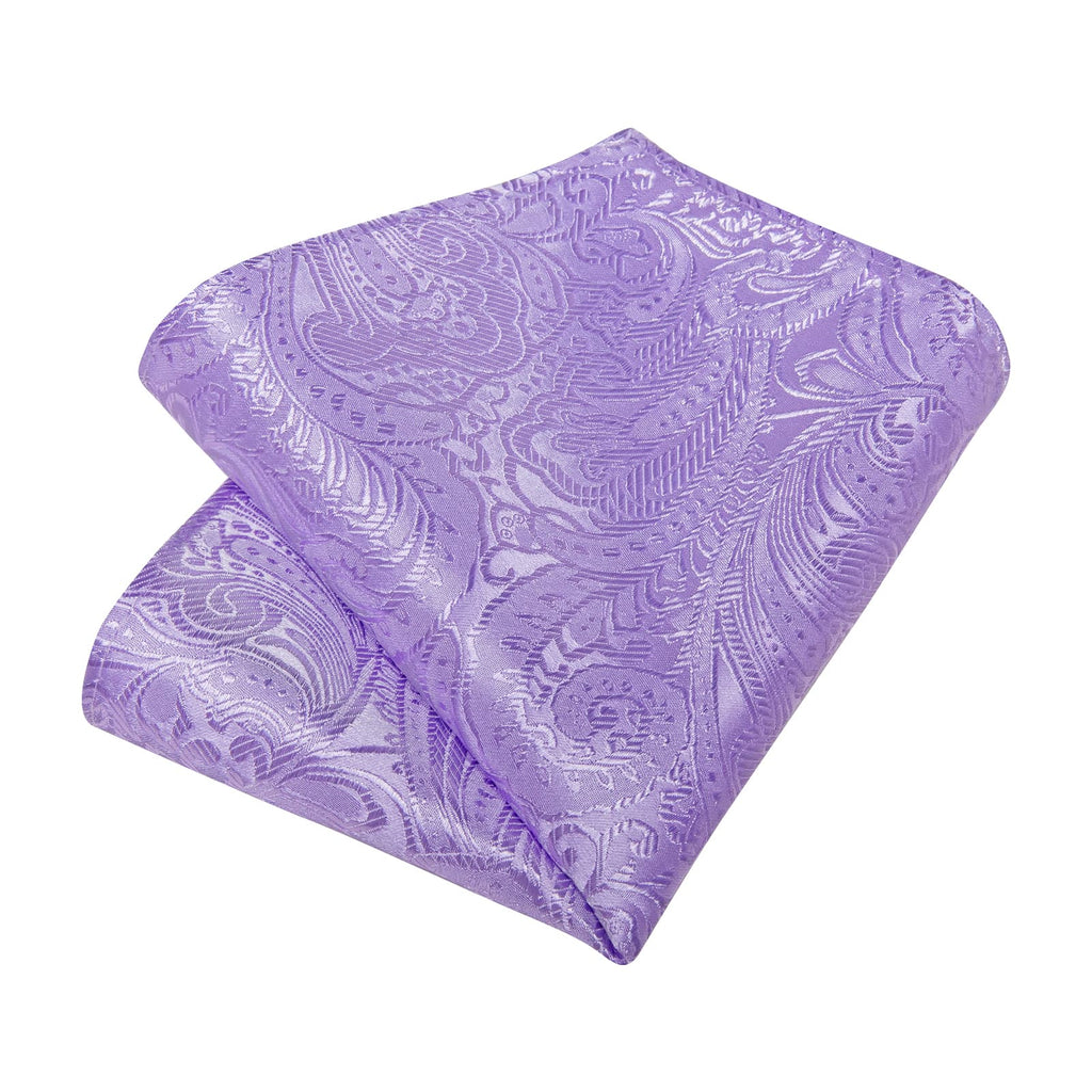 GentCrest Purple Paisley Tie Hanky Cufflinks Set - Image 4