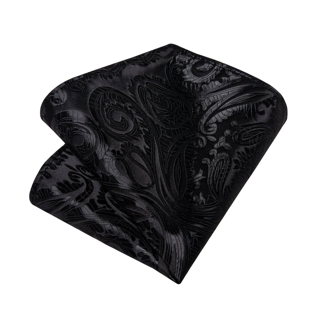 GentCrest Black Paisley Tie Hanky Cufflinks Set - Image 6