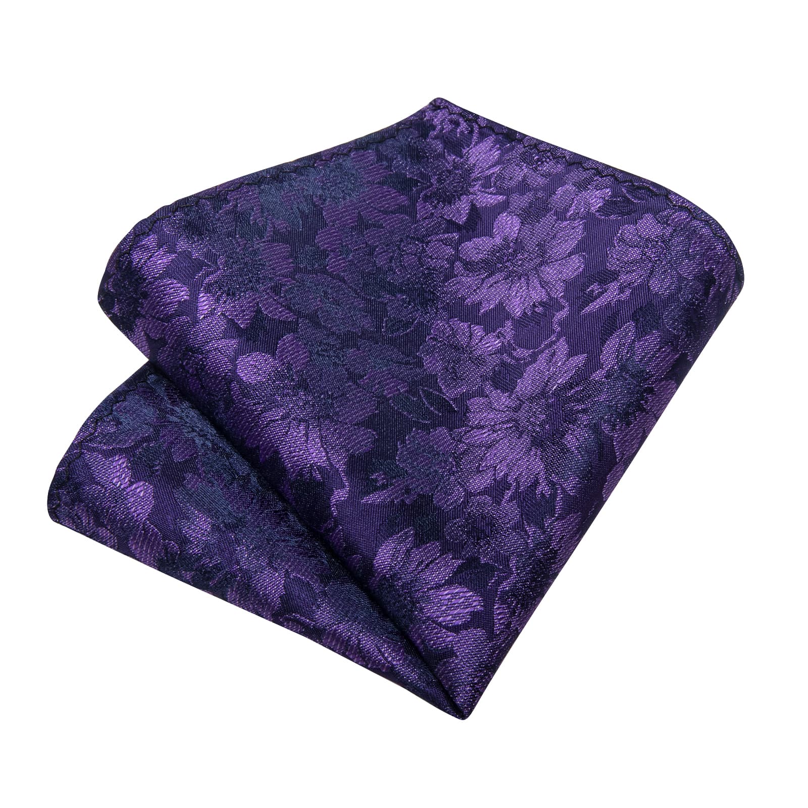 GentCrest Purple Floral Tie Hanky Cufflinks Set - Image 4