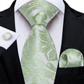 GentCrest Green Paisley Tie Hanky Cufflinks Set - Image 1