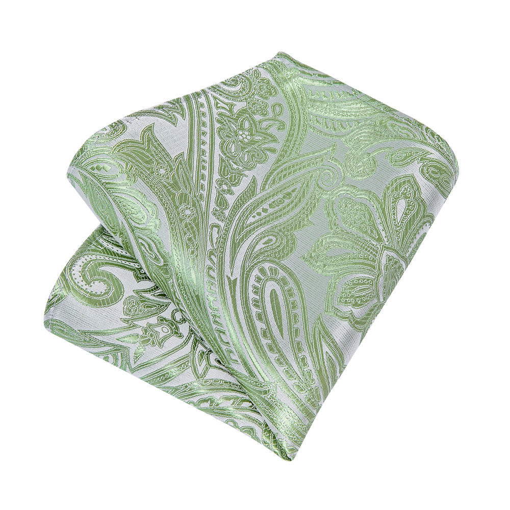 GentCrest Green Paisley Tie Hanky Cufflinks Set - Image 4