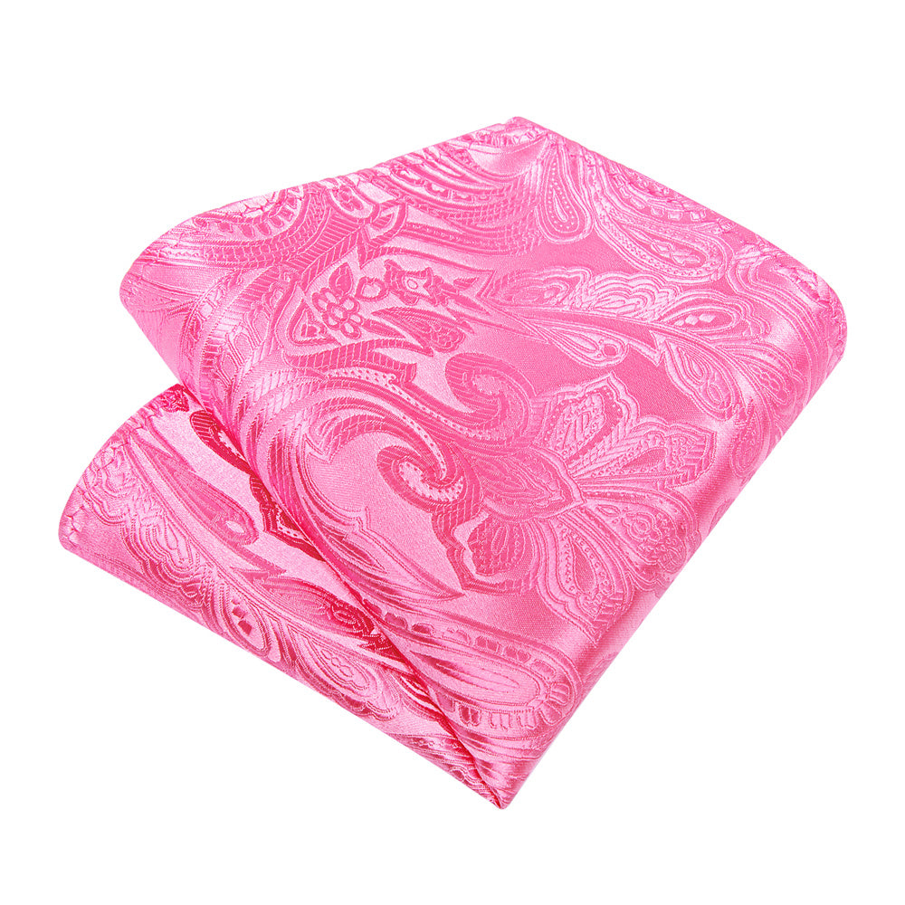 GentCrest Pink Paisley Tie Hanky Cufflinks Set - Image 3