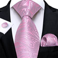 GentCrest Purple Paisley Tie Hanky Cufflinks Set - Image 1
