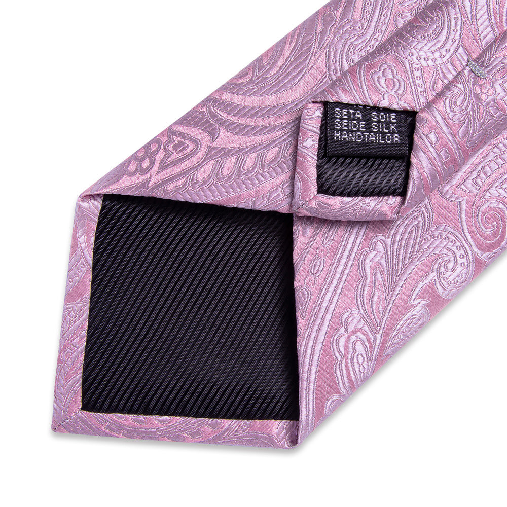 GentCrest Purple Paisley Tie Hanky Cufflinks Set - Image 6