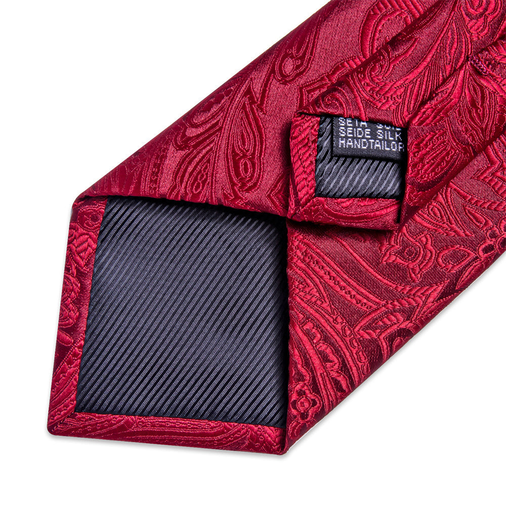 GentCrest Red Paisley Tie Hanky Cufflinks Set - Image 6