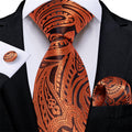GentCrest Purple Paisley Tie Hanky Cufflinks Set - Image 1