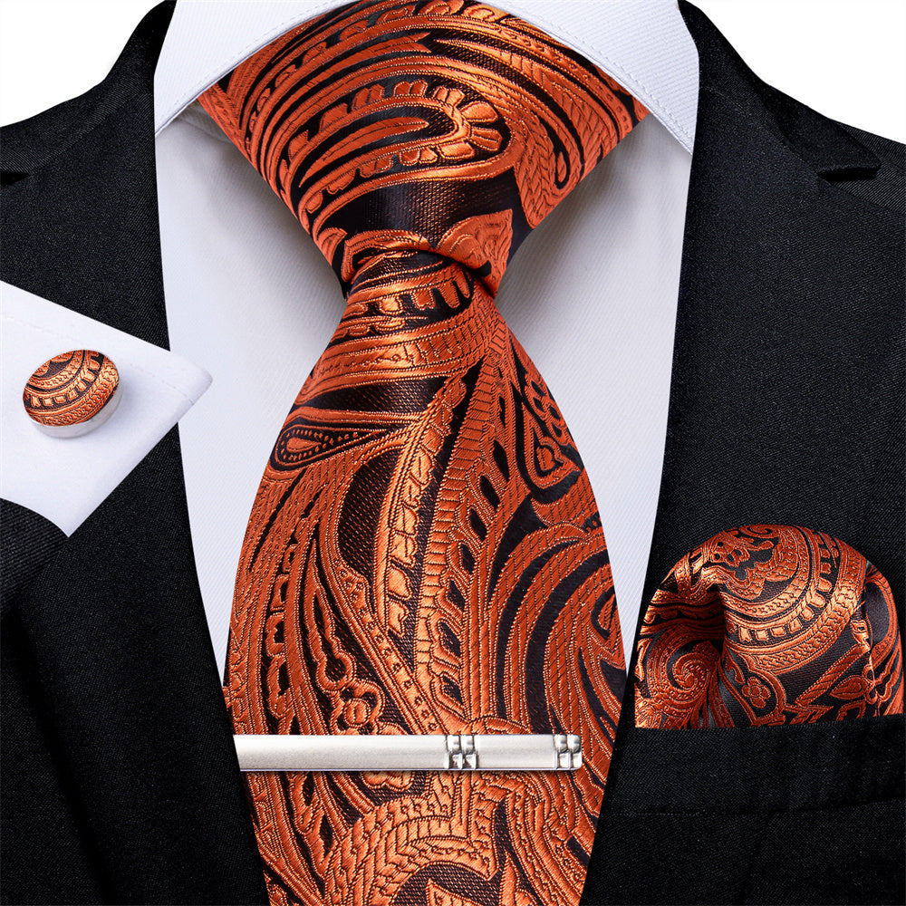 GentCrest Purple Paisley Tie Hanky Cufflinks Set - Image 2