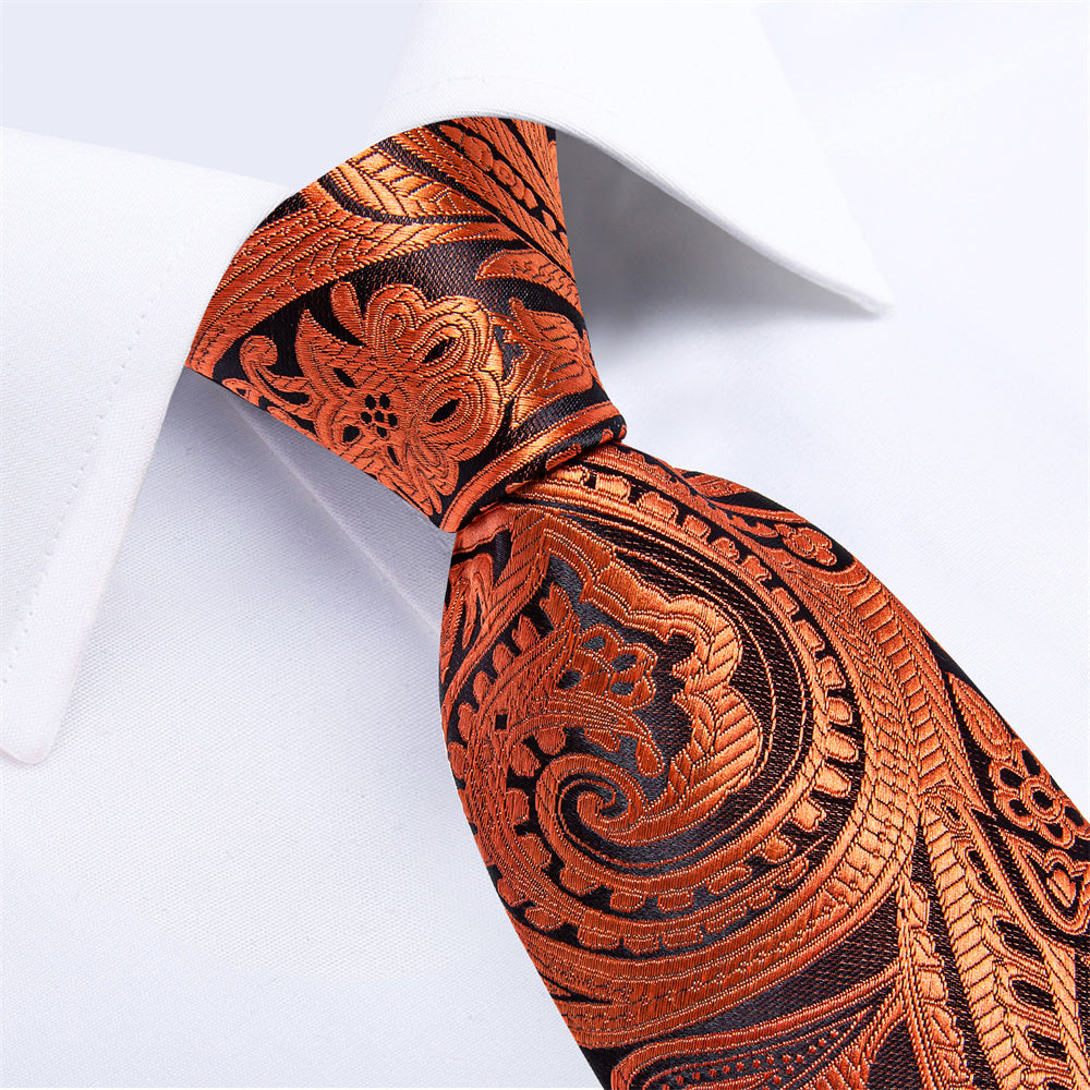 GentCrest Purple Paisley Tie Hanky Cufflinks Set - Image 5