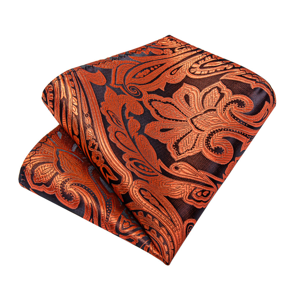 GentCrest Purple Paisley Tie Hanky Cufflinks Set - Image 3