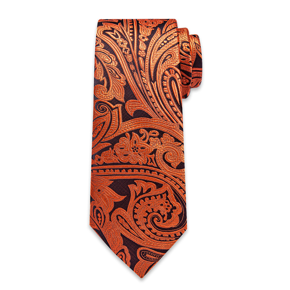 GentCrest Purple Paisley Tie Hanky Cufflinks Set - Image 7