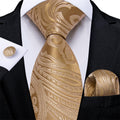 GentCrest Gold Paisley Tie Hanky Cufflinks Set - Image 1