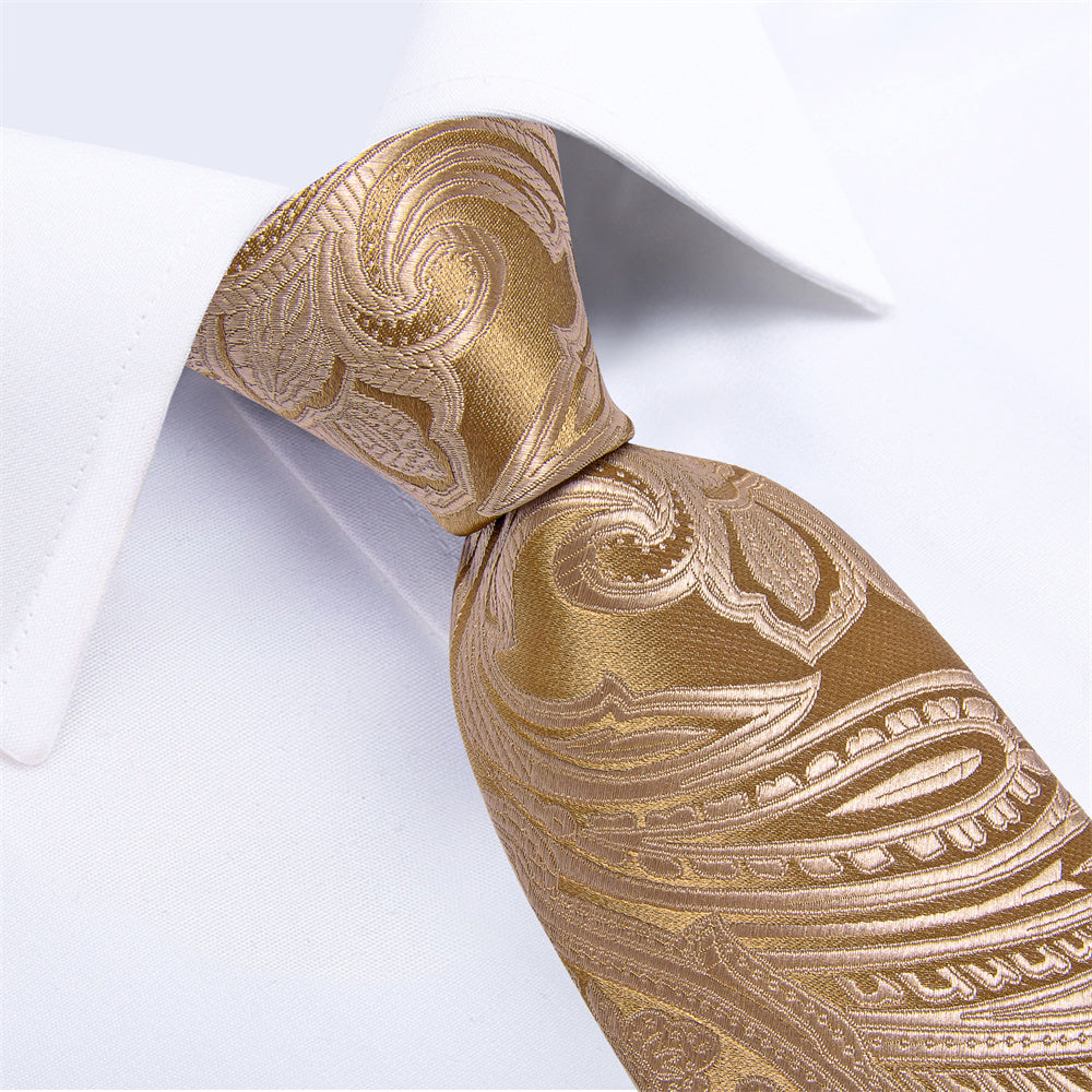 GentCrest Gold Paisley Tie Hanky Cufflinks Set - Image 5