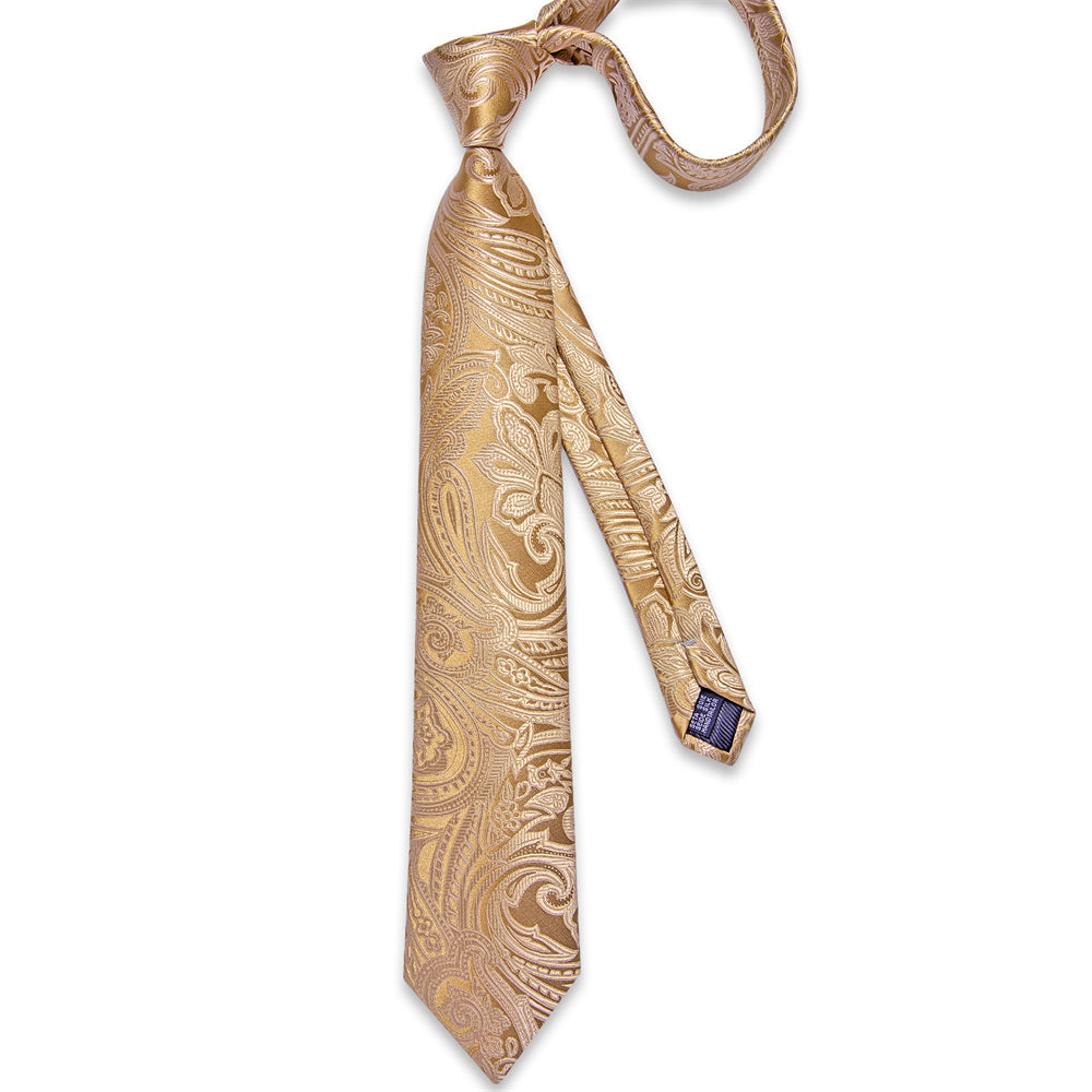 GentCrest Gold Paisley Tie Hanky Cufflinks Set - Image 4