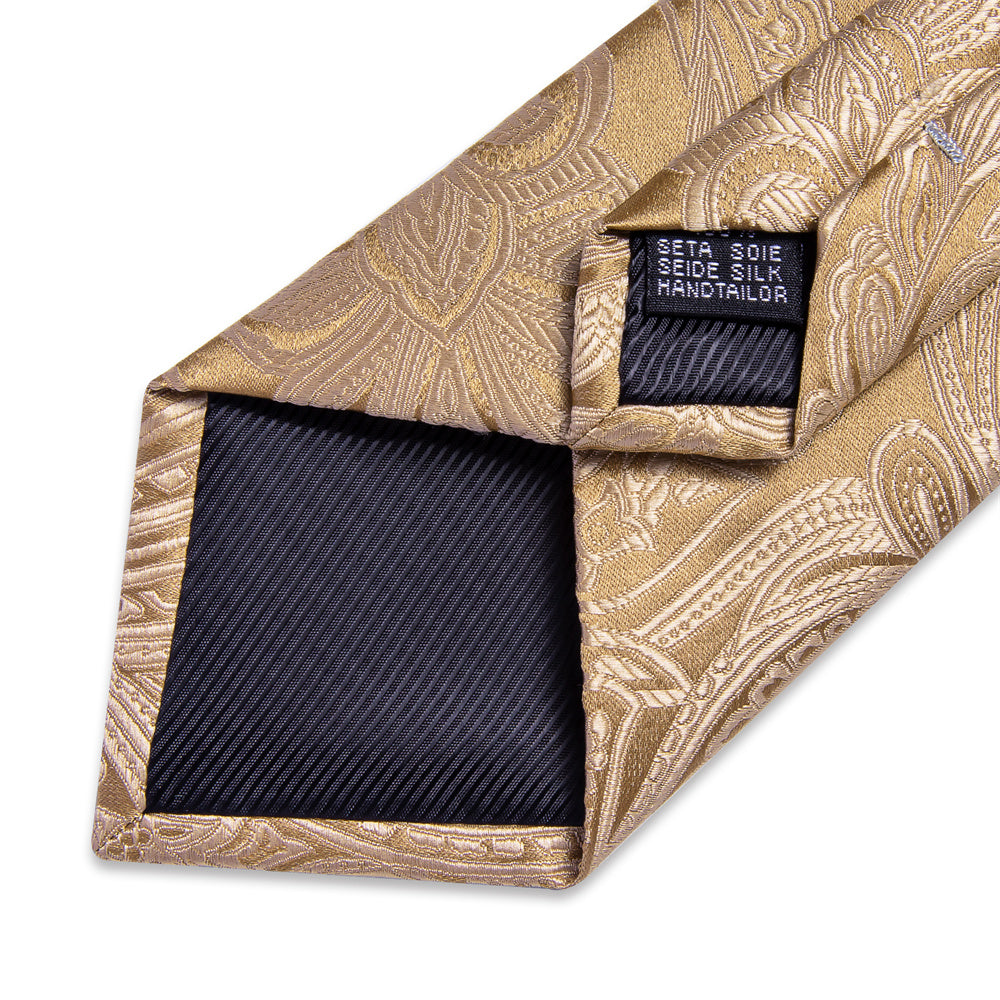 GentCrest Gold Paisley Tie Hanky Cufflinks Set - Image 7