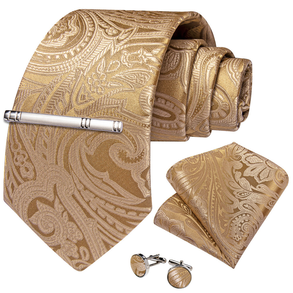 GentCrest Gold Paisley Tie Hanky Cufflinks Set - Image 6