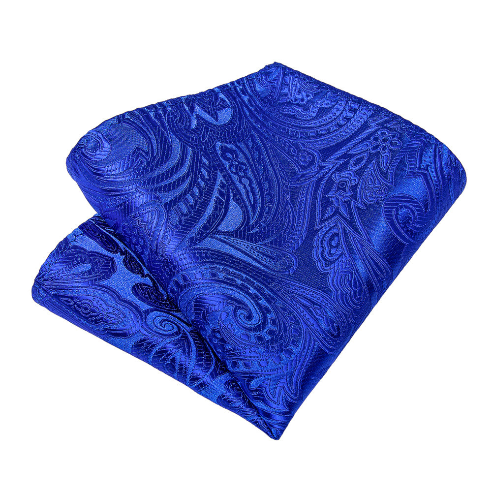 GentCrest Blue Paisley Tie Hanky Cufflinks Set - Image 3
