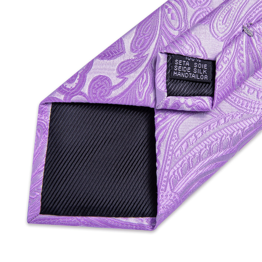 GentCrest Purple Paisley Tie Hanky Cufflinks Set - Image 7