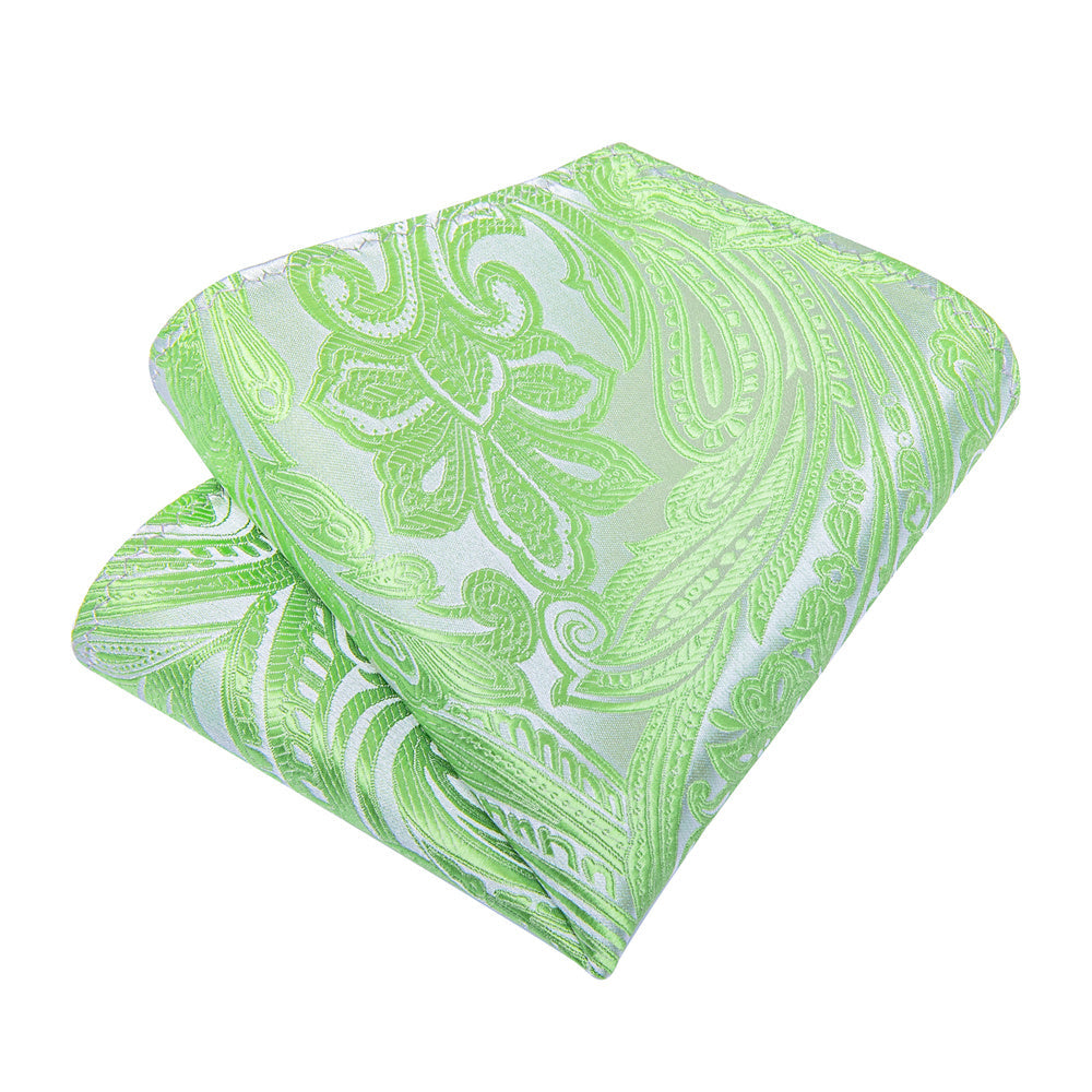GentCrest Green Paisley Tie Hanky Cufflinks Set - Image 2