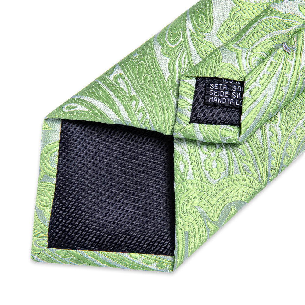 GentCrest Green Paisley Tie Hanky Cufflinks Set - Image 5