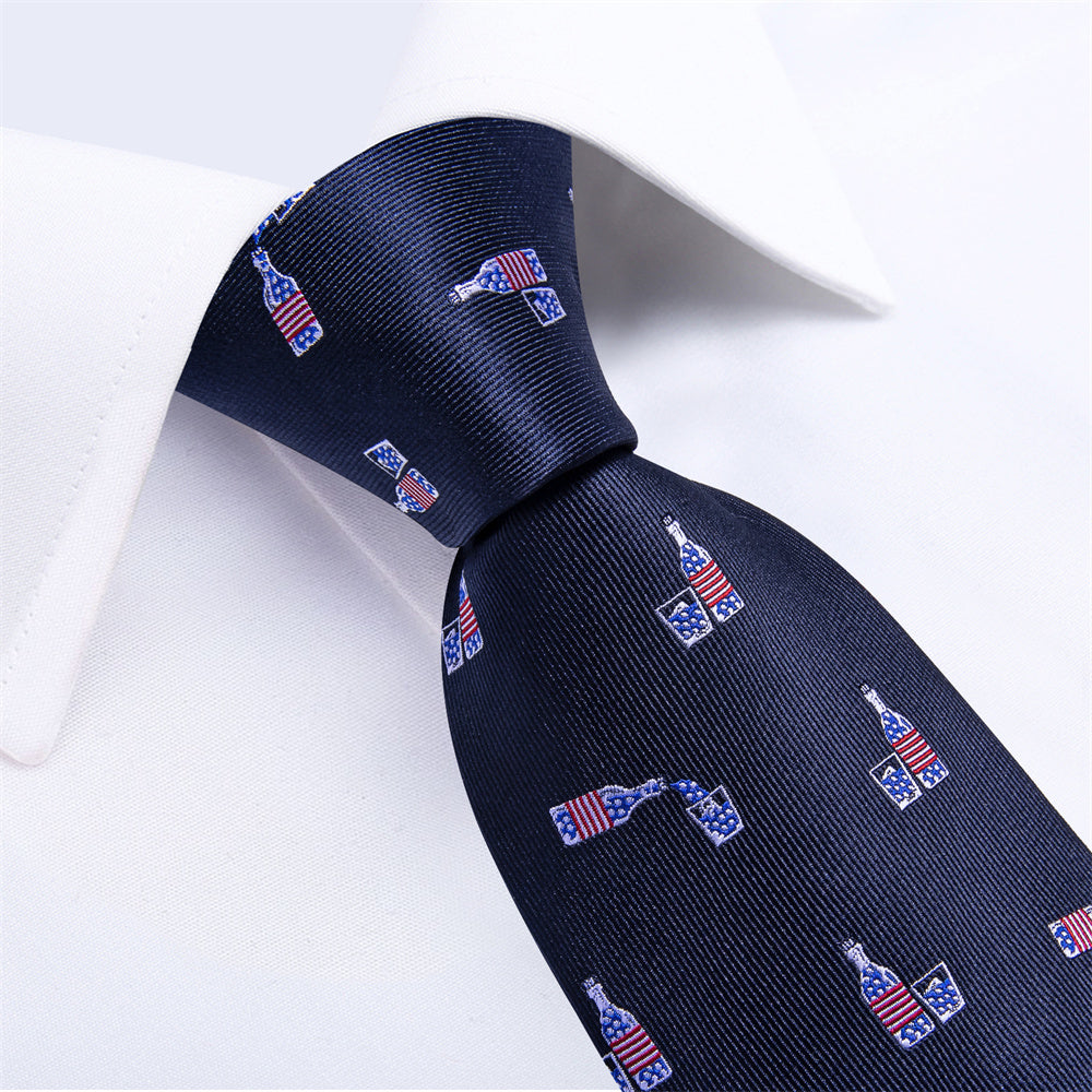 GentCrest Blue Novelty Tie Hanky Cufflinks Set - Image 4