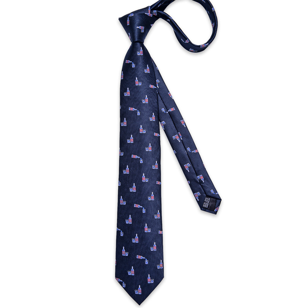GentCrest Blue Novelty Tie Hanky Cufflinks Set - Image 3