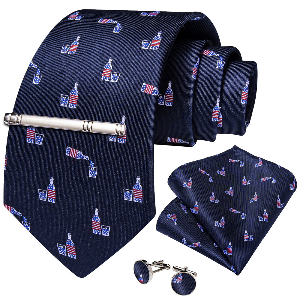 GentCrest Blue Novelty Tie Hanky Cufflinks Set - Image 7