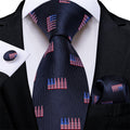 GentCrest Blue Novelty Tie Hanky Cufflinks Set - Image 1
