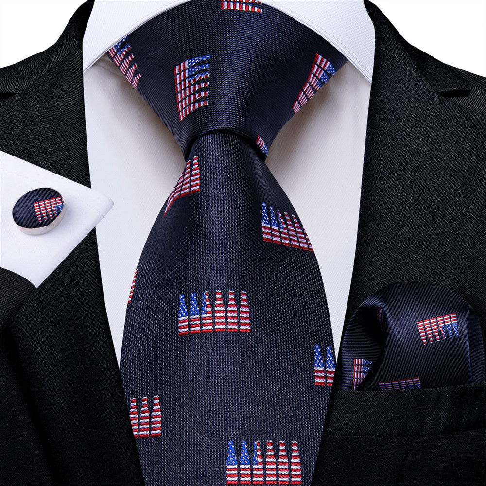GentCrest Blue Novelty Tie Hanky Cufflinks Set - Image 1