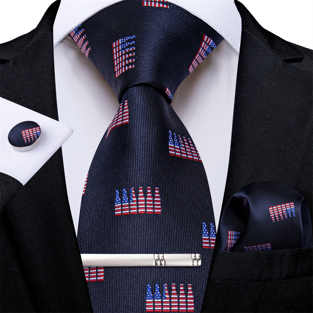 GentCrest Blue Novelty Tie Hanky Cufflinks Set - Image 2