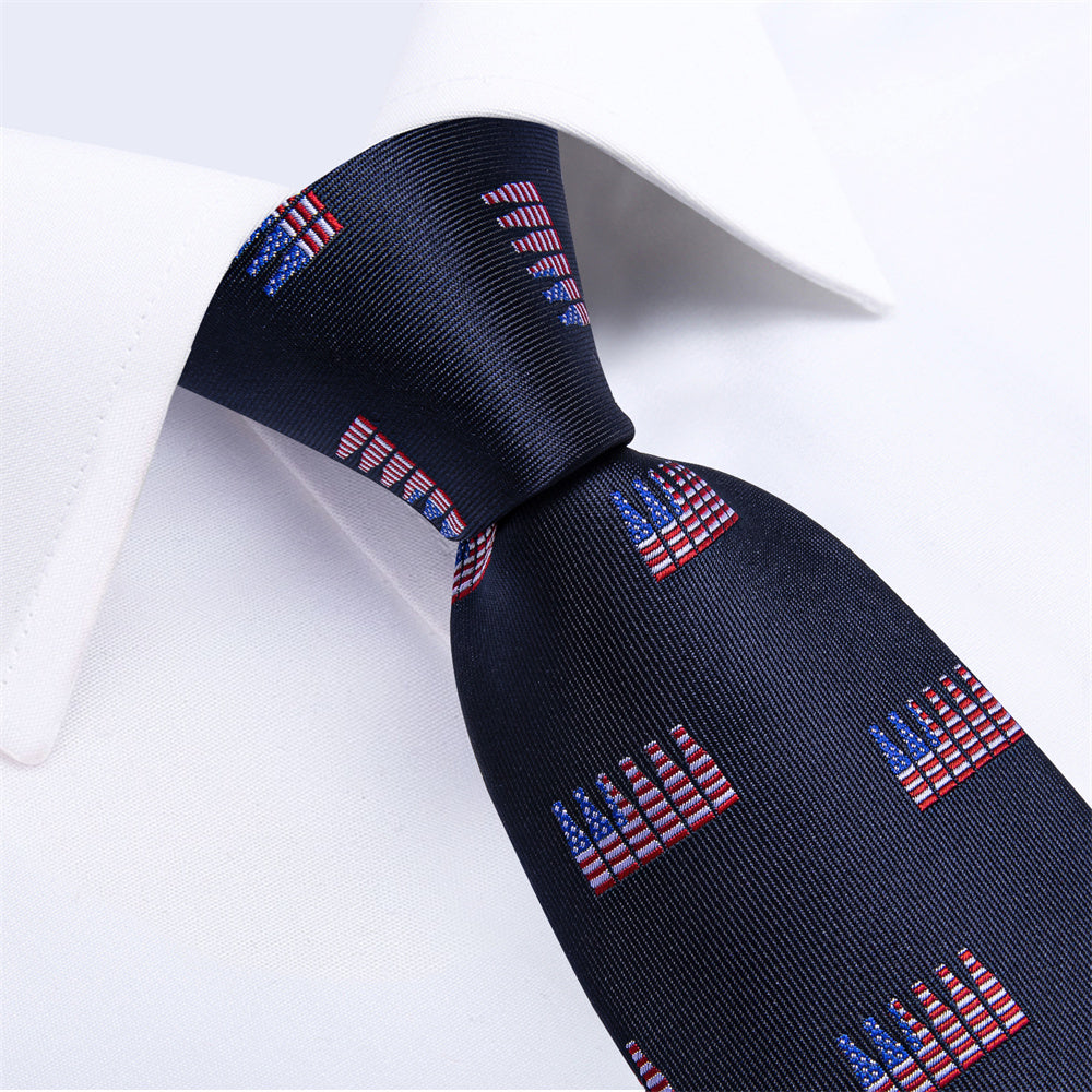 GentCrest Blue Novelty Tie Hanky Cufflinks Set - Image 4