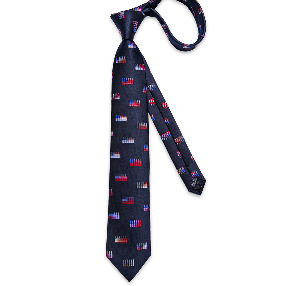 GentCrest Blue Novelty Tie Hanky Cufflinks Set - Image 3
