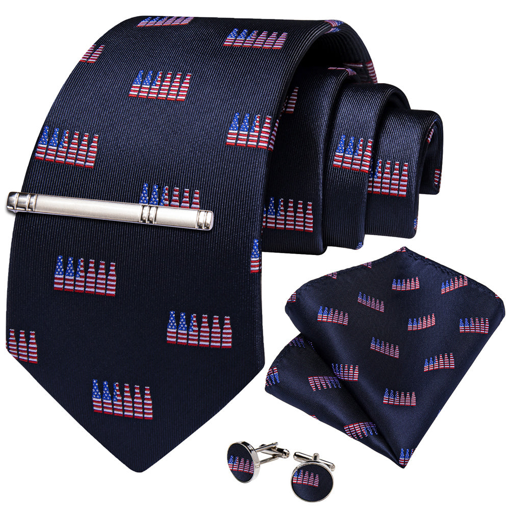 GentCrest Blue Novelty Tie Hanky Cufflinks Set - Image 7