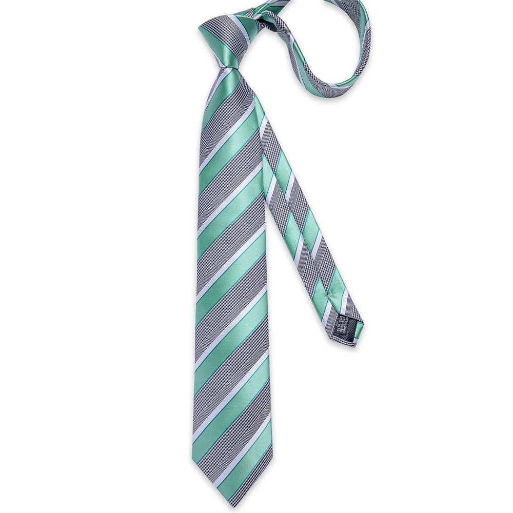 GentCrest Red Striped Tie Hanky Cufflinks Set - Image 6