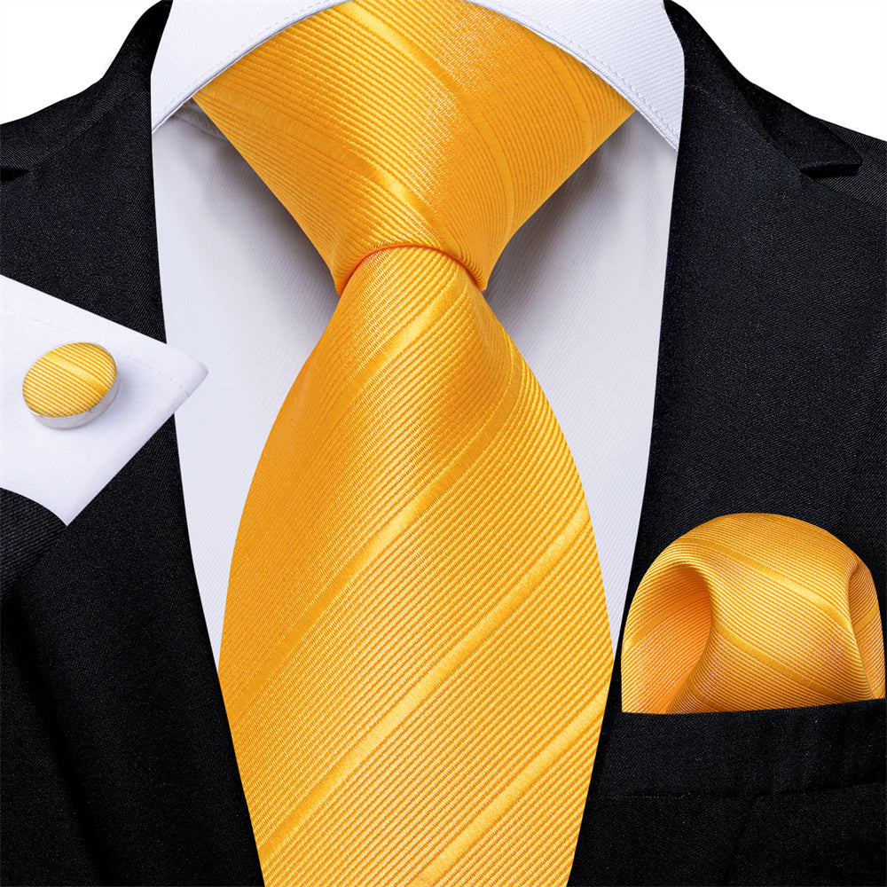 GentCrest Purple Striped Tie Hanky Cufflinks Set - Image 1