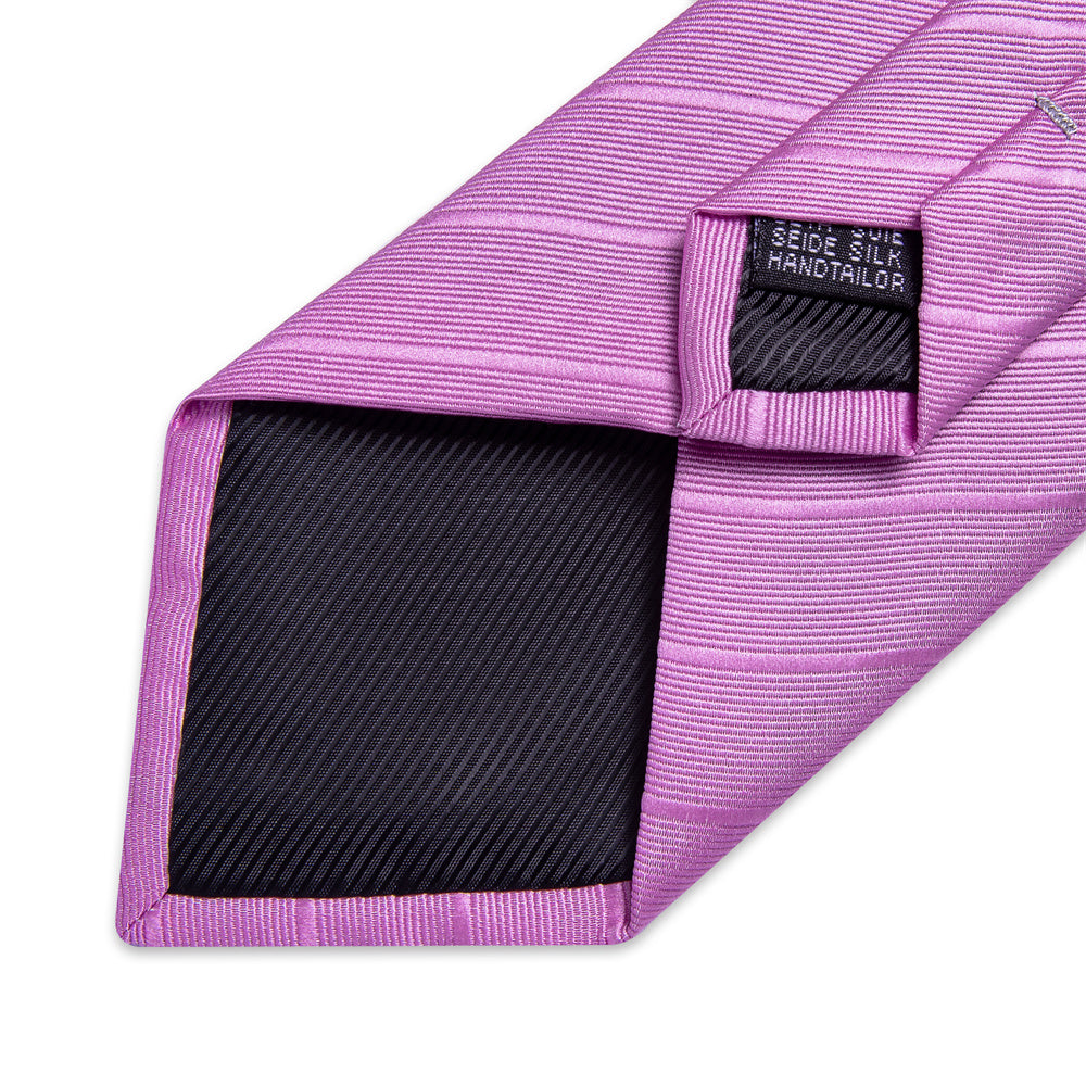 GentCrest Purple Striped Tie Hanky Cufflinks Set - Image 7