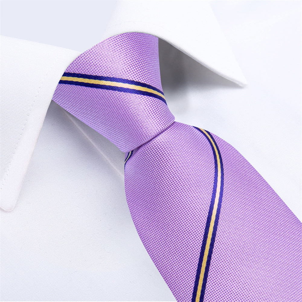 GentCrest Blue Striped Tie Hanky Cufflinks Set - Image 4